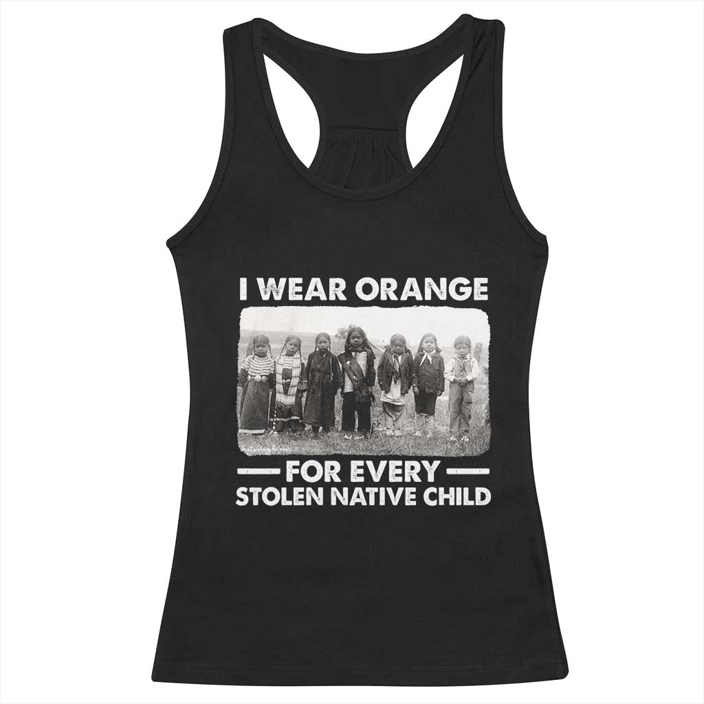I Wear Orange For Every American Native Child Racerback Tank Top TS10 Black Print Your Wear