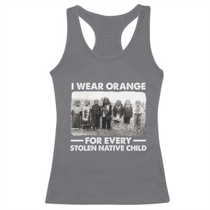 I Wear Orange For Every American Native Child Racerback Tank Top TS10 Charcoal Print Your Wear