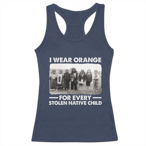 I Wear Orange For Every American Native Child Racerback Tank Top TS10 Navy Print Your Wear