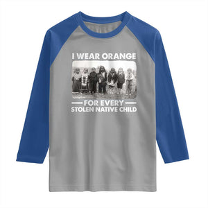 I Wear Orange For Every American Native Child Raglan Shirt TS10 Sport Gray Royal Print Your Wear