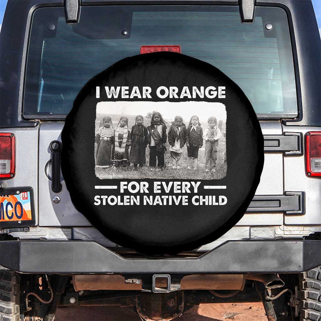 I Wear Orange For Every American Native Child Spare Tire Cover TS10 No hole Black Print Your Wear