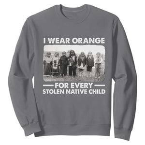 I Wear Orange For Every American Native Child Sweatshirt TS10 Charcoal Print Your Wear
