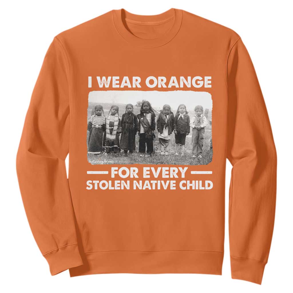 I Wear Orange For Every American Native Child Sweatshirt TS10 Orange Print Your Wear
