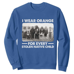 I Wear Orange For Every American Native Child Sweatshirt TS10 Royal Blue Print Your Wear