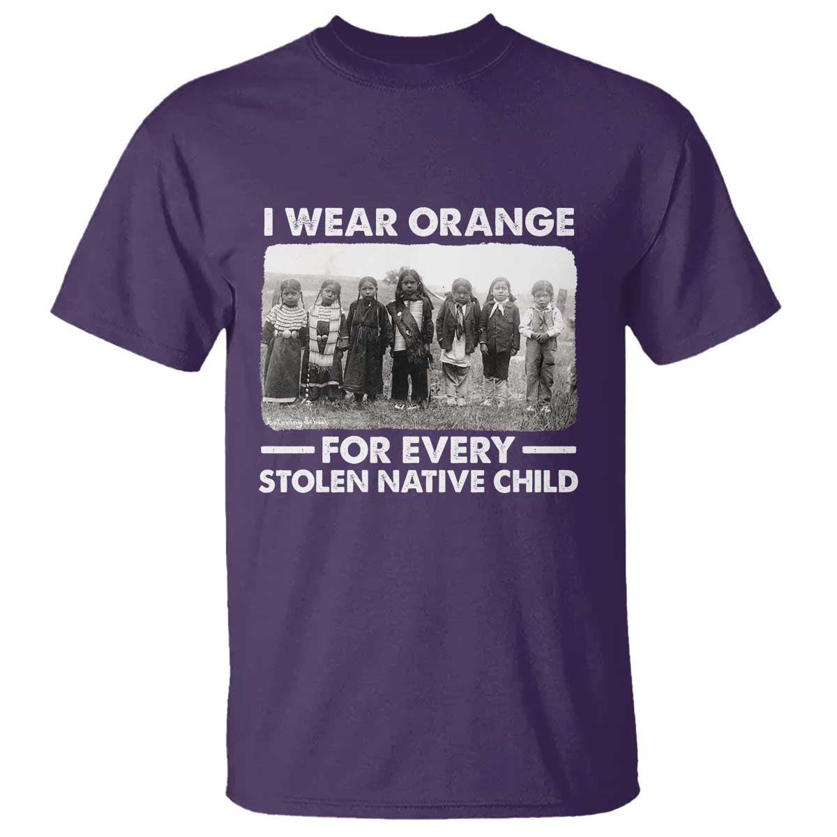 I Wear Orange For Every American Native Child T Shirt TS10 Purple Print Your Wear