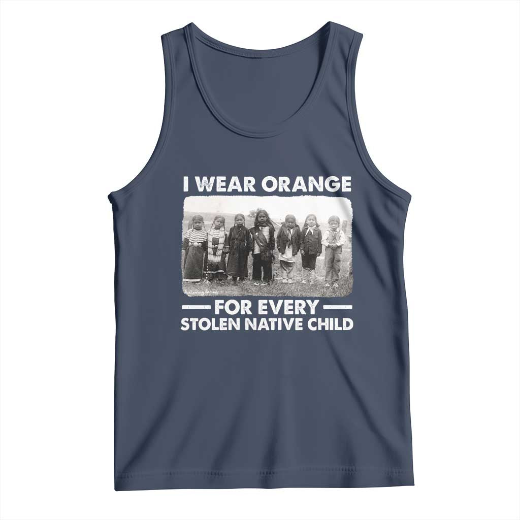 I Wear Orange For Every American Native Child Tank Top TS10 Navy Print Your Wear