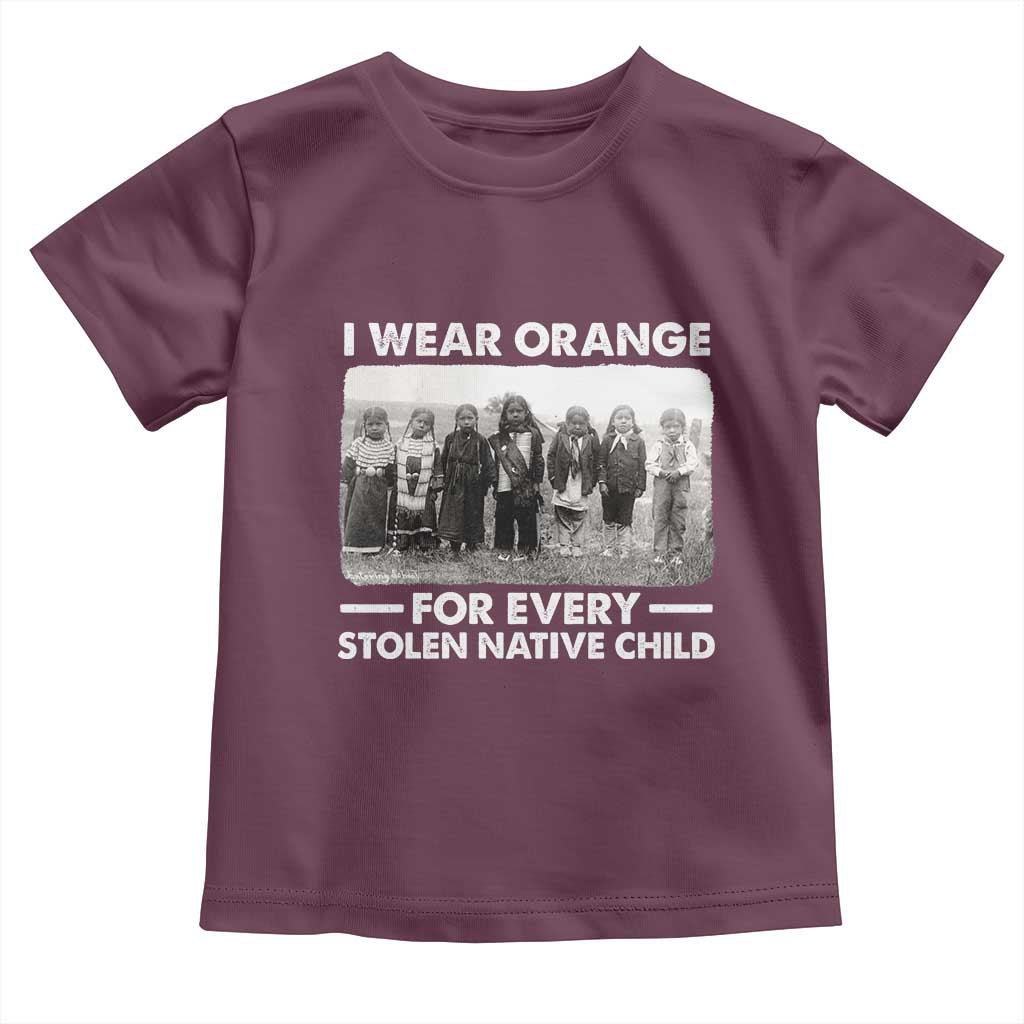 I Wear Orange For Every American Native Child Toddler T Shirt TS10 Maroon Print Your Wear