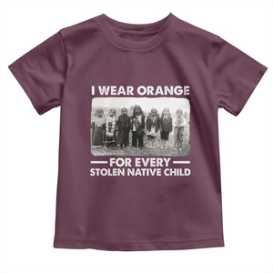 I Wear Orange For Every American Native Child Toddler T Shirt TS10 Maroon Print Your Wear