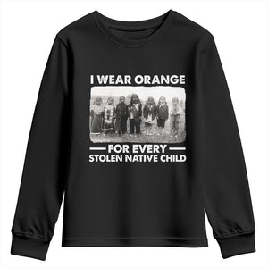 I Wear Orange For Every American Native Child Youth Sweatshirt TS10 Black Print Your Wear