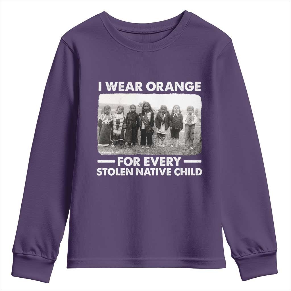 I Wear Orange For Every American Native Child Youth Sweatshirt TS10 Purple Print Your Wear