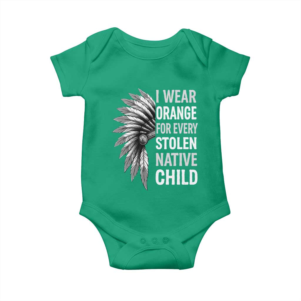 I Wear Orange For Every Stolen Native Child Baby Onesie Orange Day TS10 Irish Green Print Your Wear