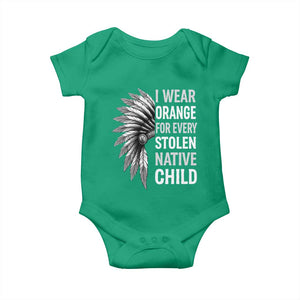 I Wear Orange For Every Stolen Native Child Baby Onesie Orange Day TS10 Irish Green Print Your Wear