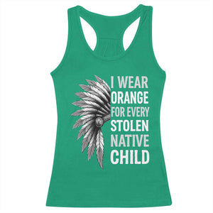 I Wear Orange For Every Stolen Native Child Racerback Tank Top Orange Day TS10 Irish Green Print Your Wear