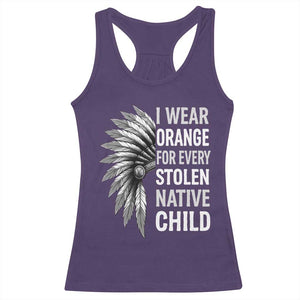 I Wear Orange For Every Stolen Native Child Racerback Tank Top Orange Day TS10 Purple Print Your Wear
