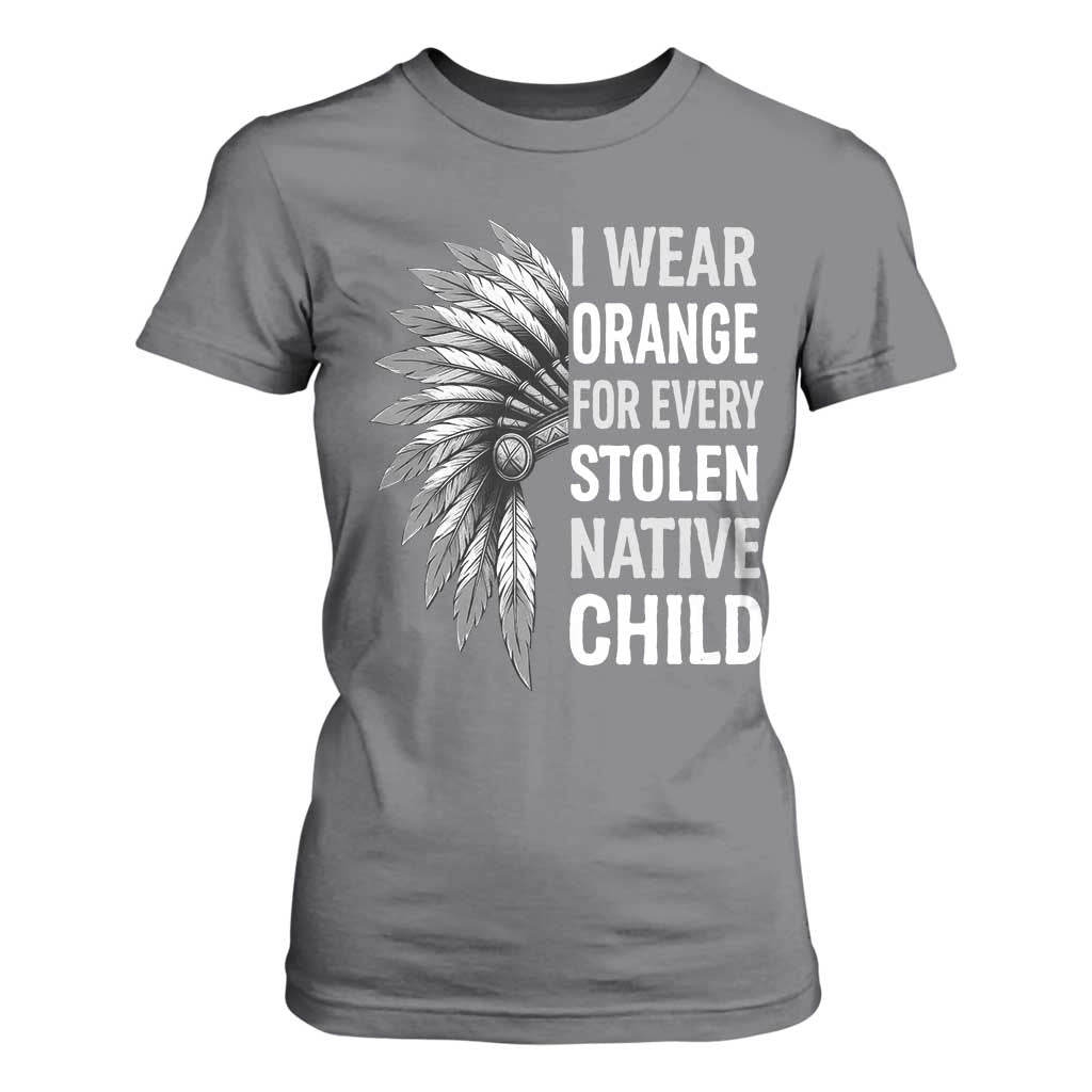 I Wear Orange For Every Stolen Native Child T Shirt For Women Orange Day TS10 Charcoal Print Your Wear
