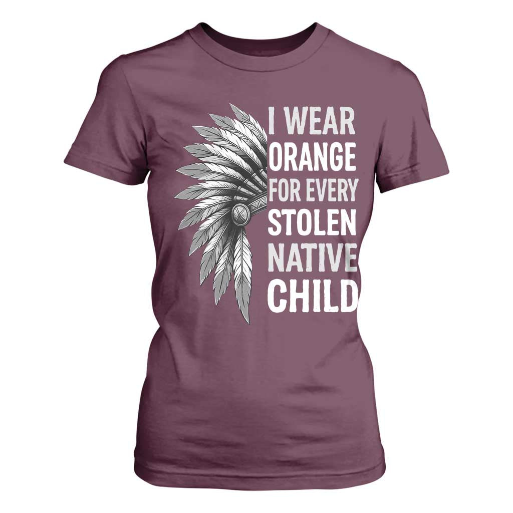 I Wear Orange For Every Stolen Native Child T Shirt For Women Orange Day TS10 Maroon Print Your Wear