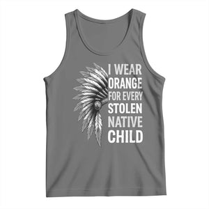 I Wear Orange For Every Stolen Native Child Tank Top Orange Day TS10 Black Heather Print Your Wear
