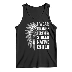 I Wear Orange For Every Stolen Native Child Tank Top Orange Day TS10 Black Print Your Wear