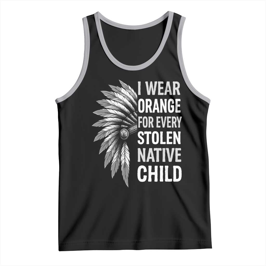 I Wear Orange For Every Stolen Native Child Tank Top Orange Day TS10 Black Athletic Heather Print Your Wear
