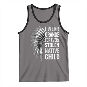 I Wear Orange For Every Stolen Native Child Tank Top Orange Day TS10 Deep Heather Black Print Your Wear