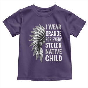 I Wear Orange For Every Stolen Native Child Toddler T Shirt Orange Day TS10 Purple Print Your Wear