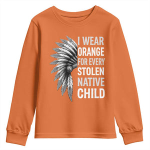 I Wear Orange For Every Stolen Native Child Youth Sweatshirt Orange Day TS10 Orange Print Your Wear