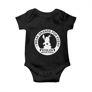 I Wear Orange For Every Stolen American Native Child Baby Onesie Bring Our Children Home Orange Day TS10 Black Print Your Wear