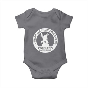 I Wear Orange For Every Stolen American Native Child Baby Onesie Bring Our Children Home Orange Day TS10 Charcoal Print Your Wear
