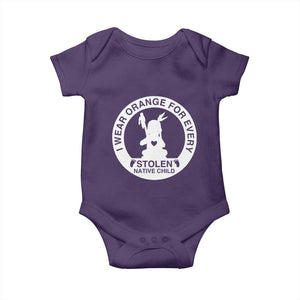 I Wear Orange For Every Stolen American Native Child Baby Onesie Bring Our Children Home Orange Day TS10 Purple Print Your Wear