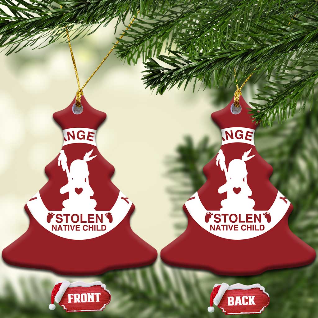 I Wear Orange For Every Stolen American Native Child Christmas Ornament Bring Our Children Home Orange Day TS10 Christmas Tree Red Print Your Wear
