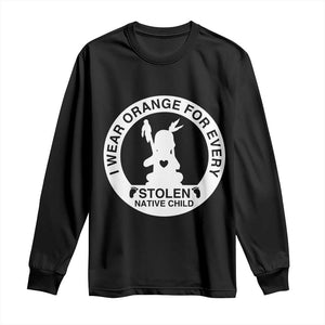 I Wear Orange For Every Stolen American Native Child Long Sleeve Shirt Bring Our Children Home Orange Day TS10 Black Print Your Wear