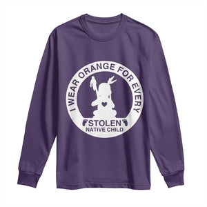 I Wear Orange For Every Stolen American Native Child Long Sleeve Shirt Bring Our Children Home Orange Day TS10 Purple Print Your Wear