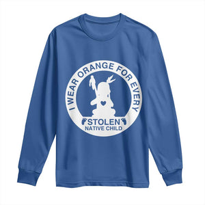 I Wear Orange For Every Stolen American Native Child Long Sleeve Shirt Bring Our Children Home Orange Day TS10 Royal Blue Print Your Wear