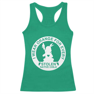 I Wear Orange For Every Stolen American Native Child Racerback Tank Top Bring Our Children Home Orange Day TS10 Irish Green Print Your Wear