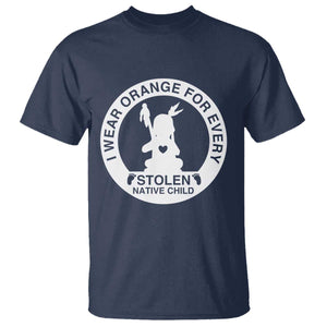 I Wear Orange For Every Stolen American Native Child T Shirt Bring Our Children Home Orange Day TS10 Navy Print Your Wear