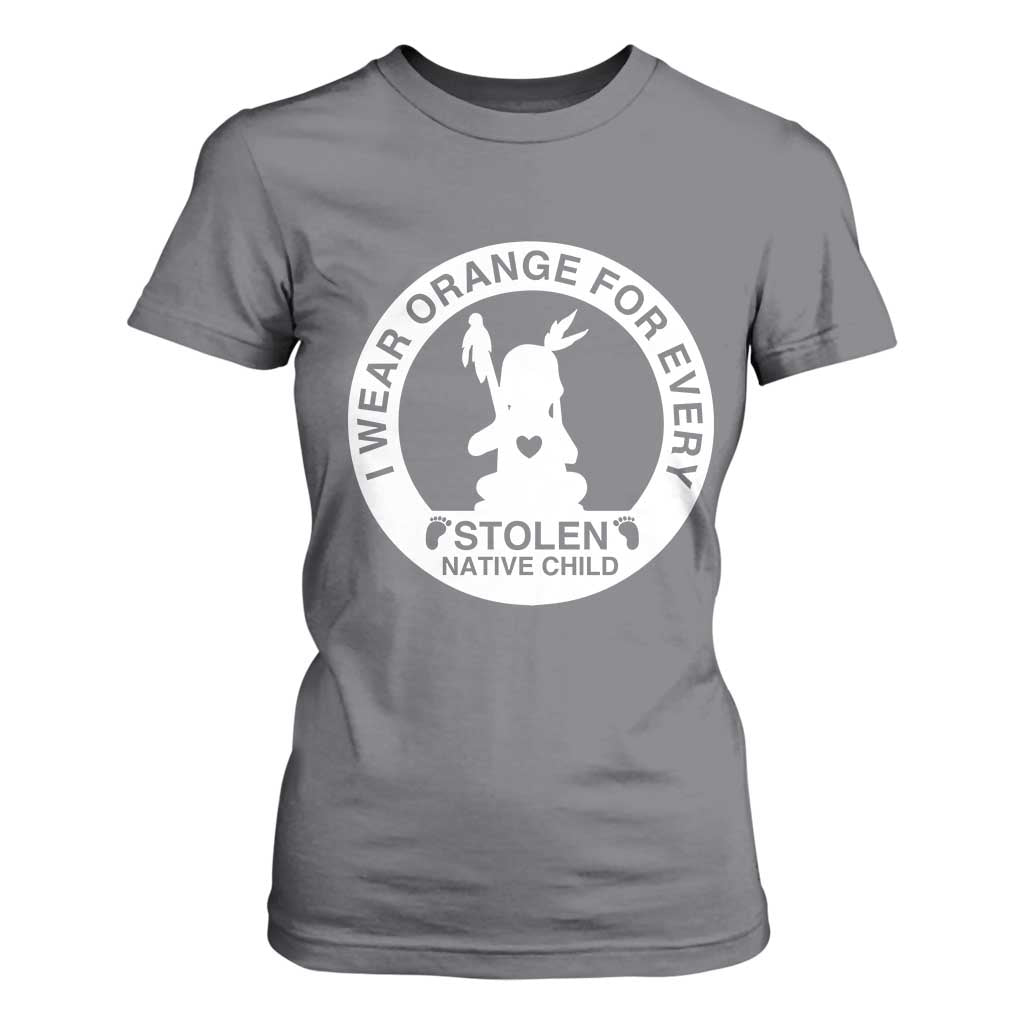 I Wear Orange For Every Stolen American Native Child T Shirt For Women Bring Our Children Home Orange Day TS10 Charcoal Print Your Wear