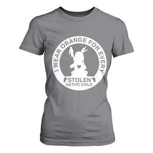 I Wear Orange For Every Stolen American Native Child T Shirt For Women Bring Our Children Home Orange Day TS10 Charcoal Print Your Wear