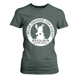 I Wear Orange For Every Stolen American Native Child T Shirt For Women Bring Our Children Home Orange Day TS10 Dark Forest Green Print Your Wear