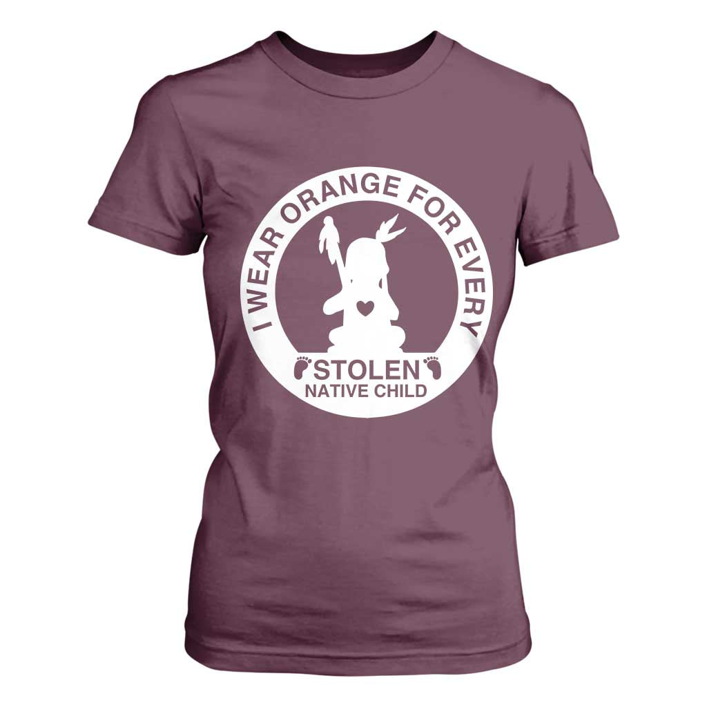 I Wear Orange For Every Stolen American Native Child T Shirt For Women Bring Our Children Home Orange Day TS10 Maroon Print Your Wear