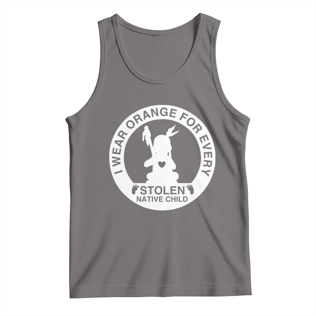 I Wear Orange For Every Stolen American Native Child Tank Top Bring Our Children Home Orange Day TS10 Deep Heather Print Your Wear