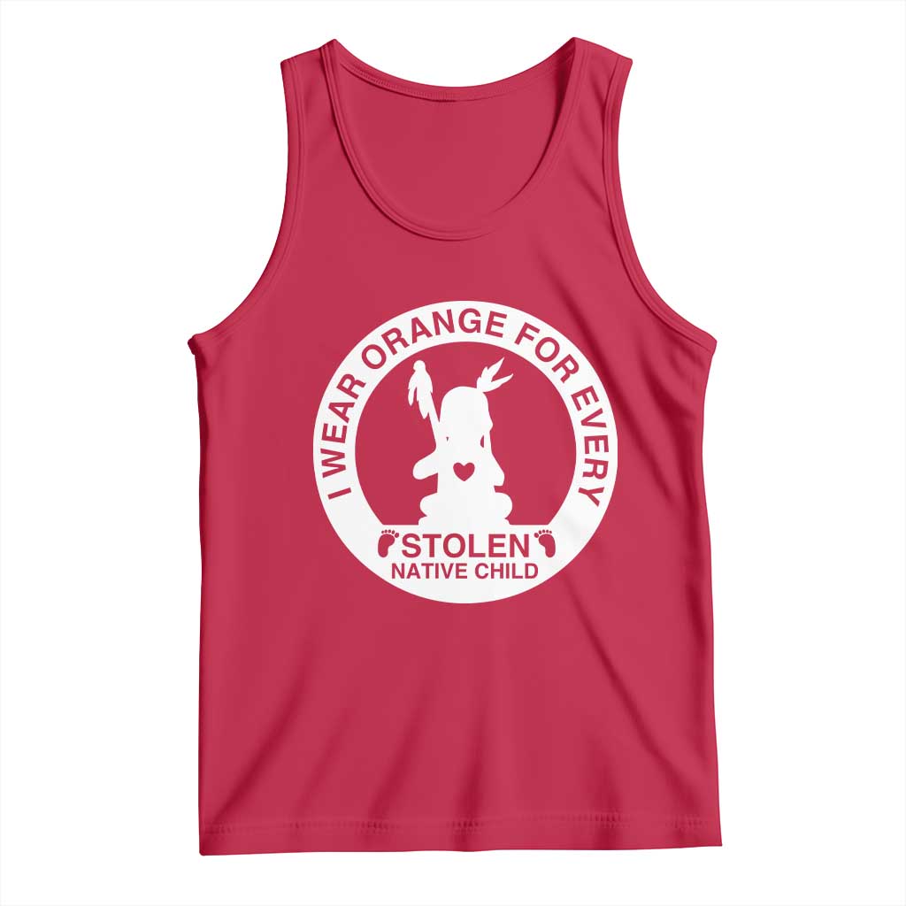 I Wear Orange For Every Stolen American Native Child Tank Top Bring Our Children Home Orange Day TS10 Red Print Your Wear