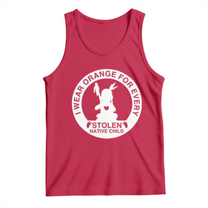 I Wear Orange For Every Stolen American Native Child Tank Top Bring Our Children Home Orange Day TS10 Red Print Your Wear