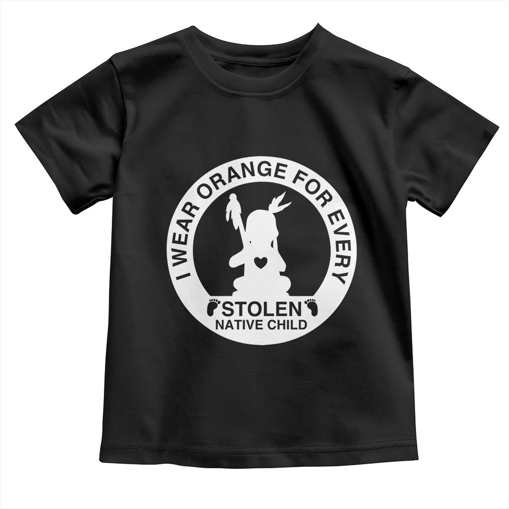 I Wear Orange For Every Stolen American Native Child Toddler T Shirt Bring Our Children Home Orange Day TS10 Black Print Your Wear
