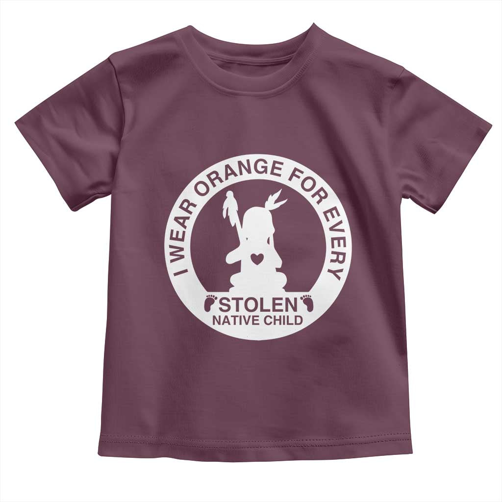 I Wear Orange For Every Stolen American Native Child Toddler T Shirt Bring Our Children Home Orange Day TS10 Maroon Print Your Wear