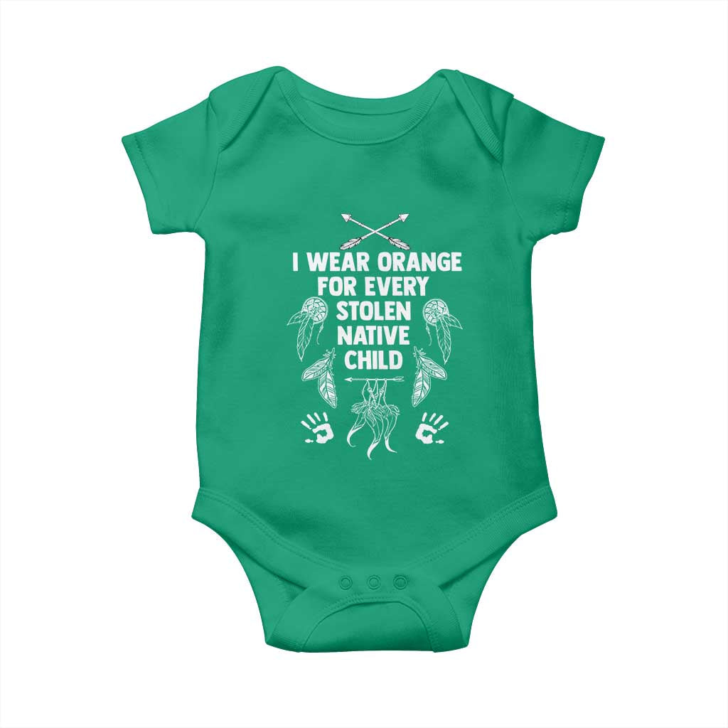 I Wear Orange For Every Stolen American Native Child Baby Onesie TS10 Irish Green Print Your Wear