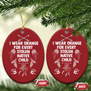 I Wear Orange For Every Stolen American Native Child Christmas Ornament TS10 Oval Red Print Your Wear