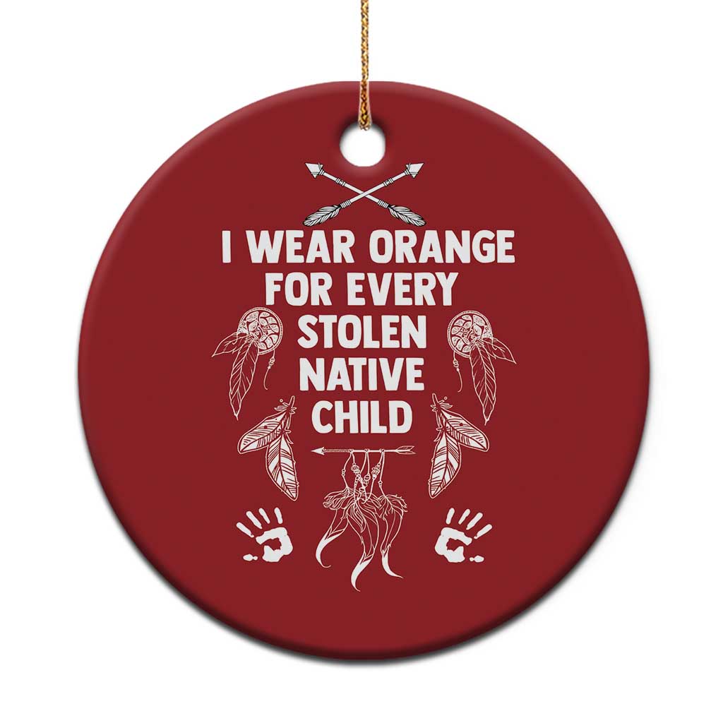 I Wear Orange For Every Stolen American Native Child Christmas Ornament TS10 Print Your Wear