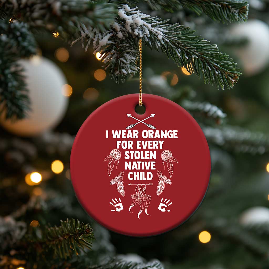 I Wear Orange For Every Stolen American Native Child Christmas Ornament TS10 Print Your Wear
