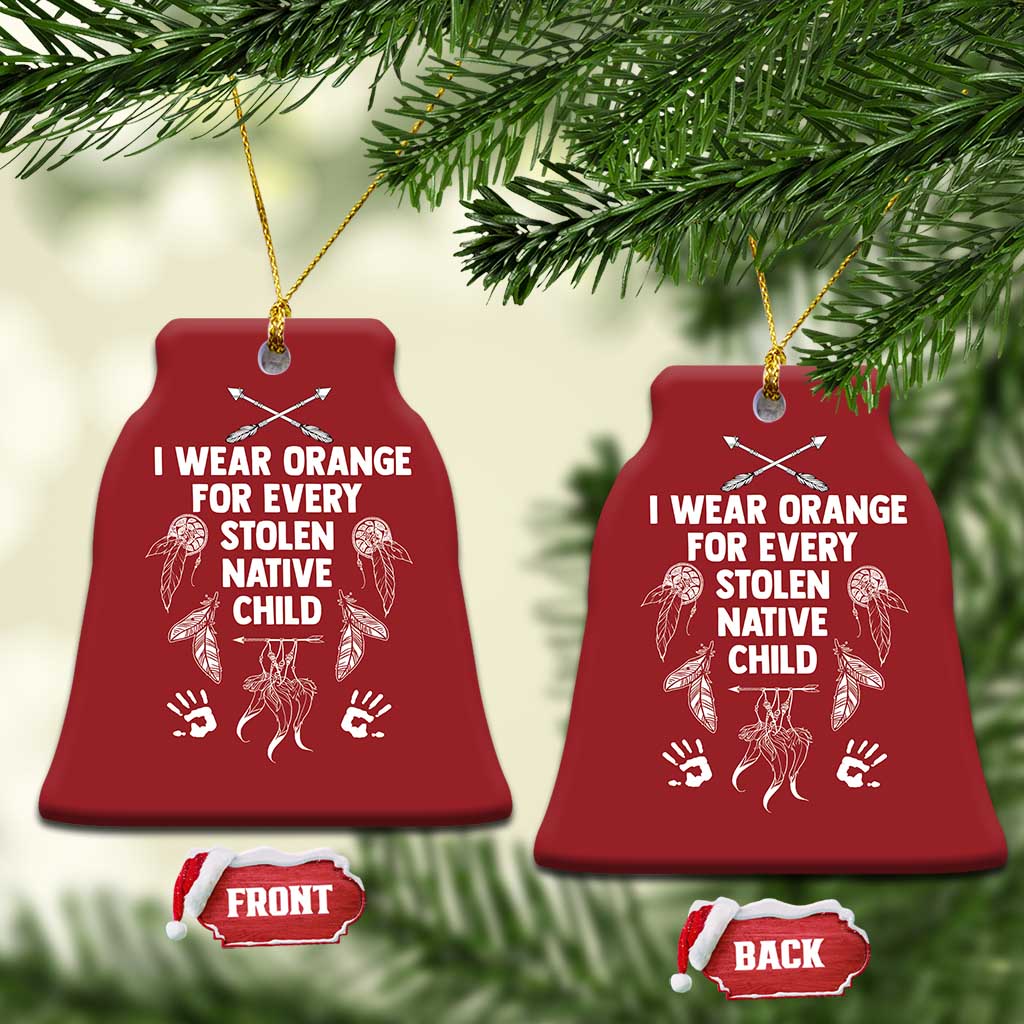 I Wear Orange For Every Stolen American Native Child Christmas Ornament TS10 Bell Flake Red Print Your Wear