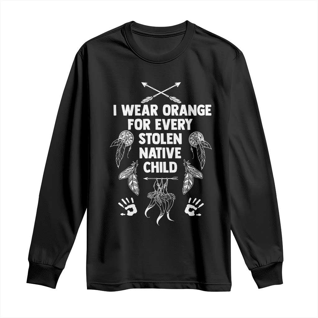 I Wear Orange For Every Stolen American Native Child Long Sleeve Shirt TS10 Black Print Your Wear